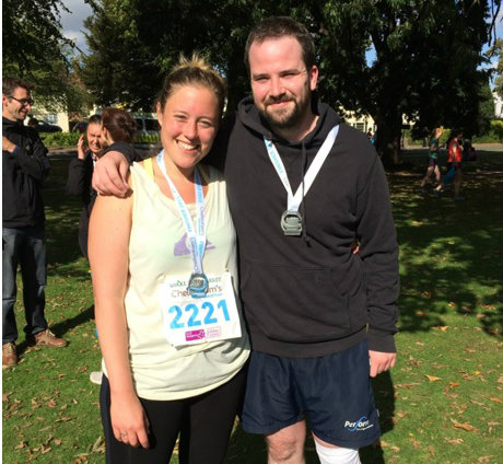 Becca and Oein Half Marathon